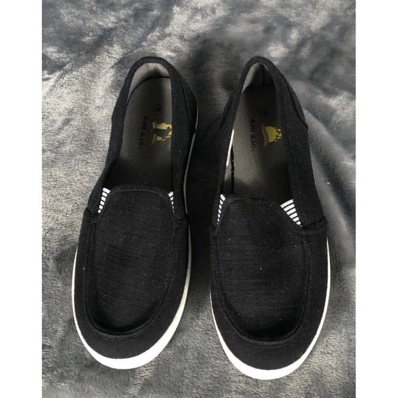 Aloha Island Shoes - Aloha Island Shoes Woman’s Black Size 8  Casual Canvas Sneeker